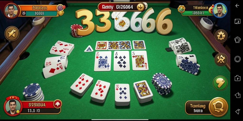 Screenshot gameplay Gaple dari 333666 yang menunjukkan keseruan permainan.