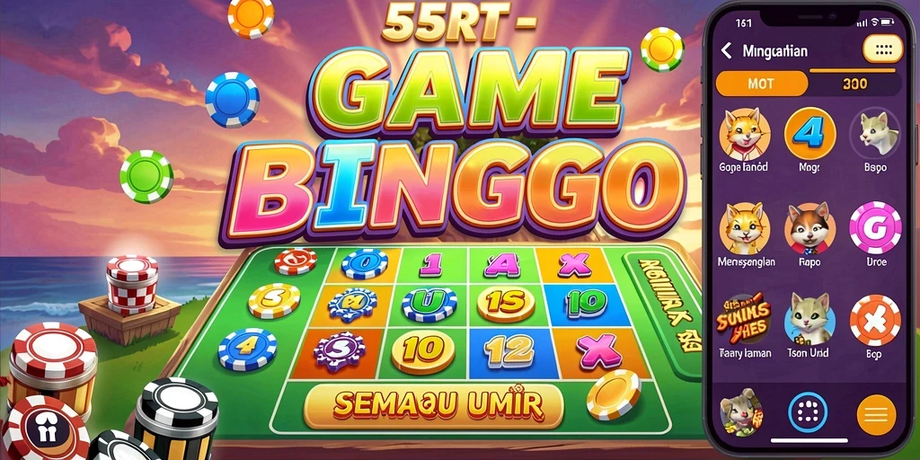 Tangkapan layar 55RT memperlihatkan keseruan gameplay Bingo yang interaktif.