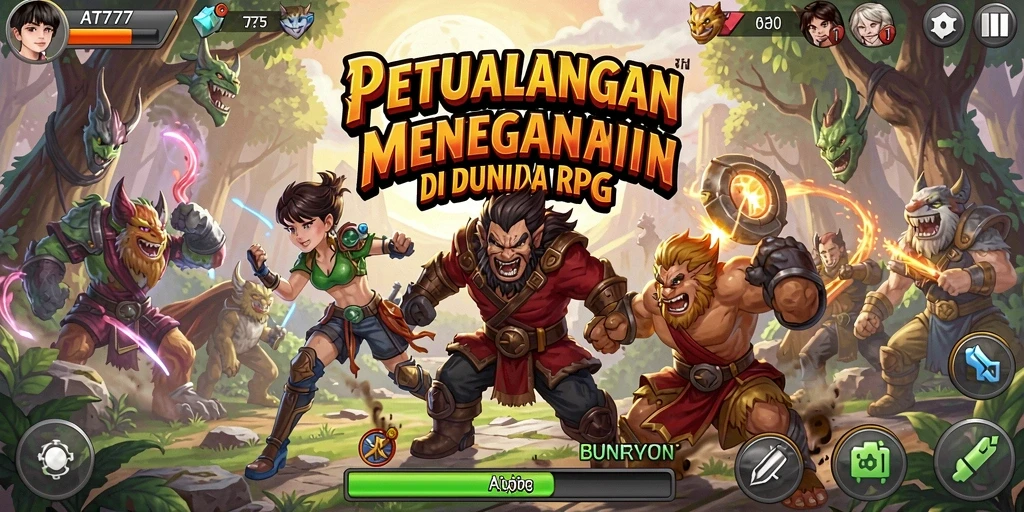 Tampilan gameplay RPG AT777 yang epik dan memikat.