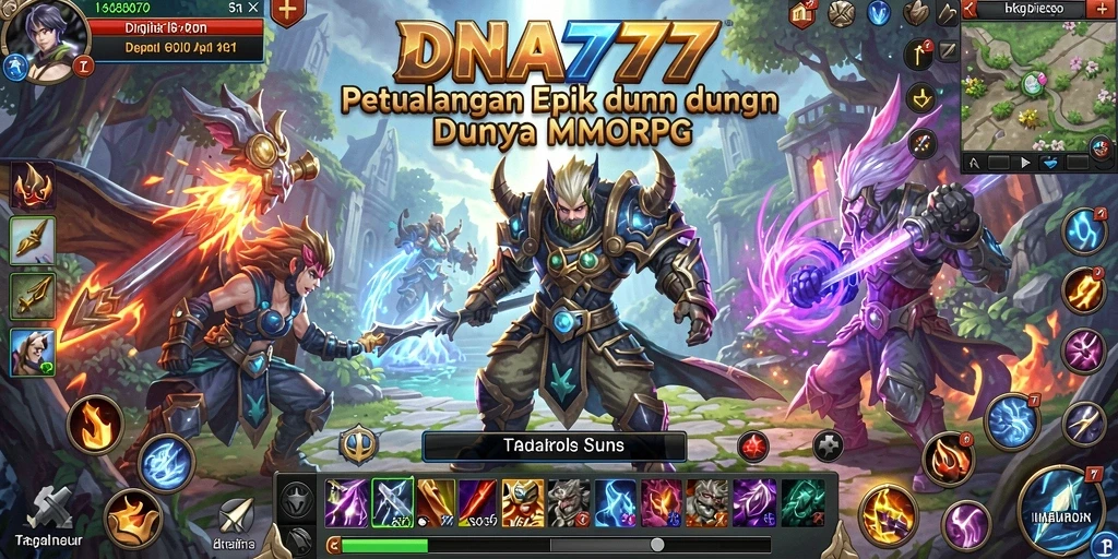 Tampilan gameplay yang seru dalam petualangan MMORPG.