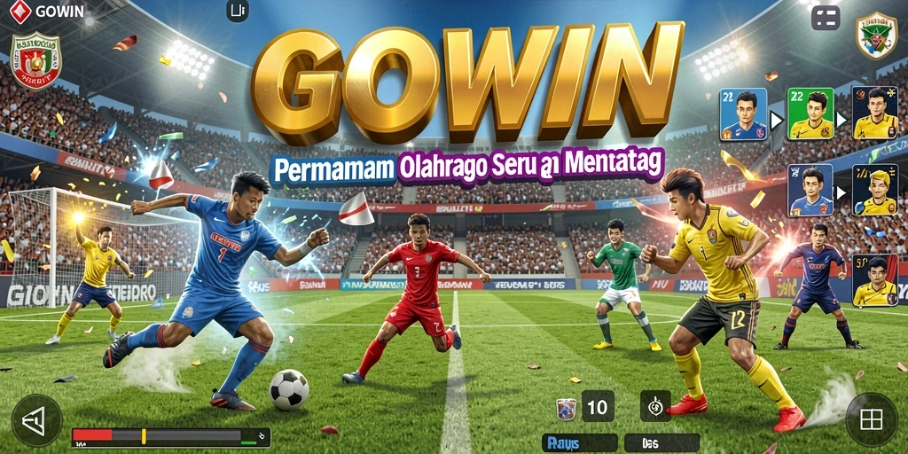 Tampilan gameplay seru dalam GOWIN dengan aksi olahraga yang mendebarkan.