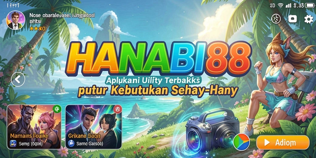 Screenshot utama HANABI88 menunjukkan antarmuka aplikasi Utility yang intuitif.