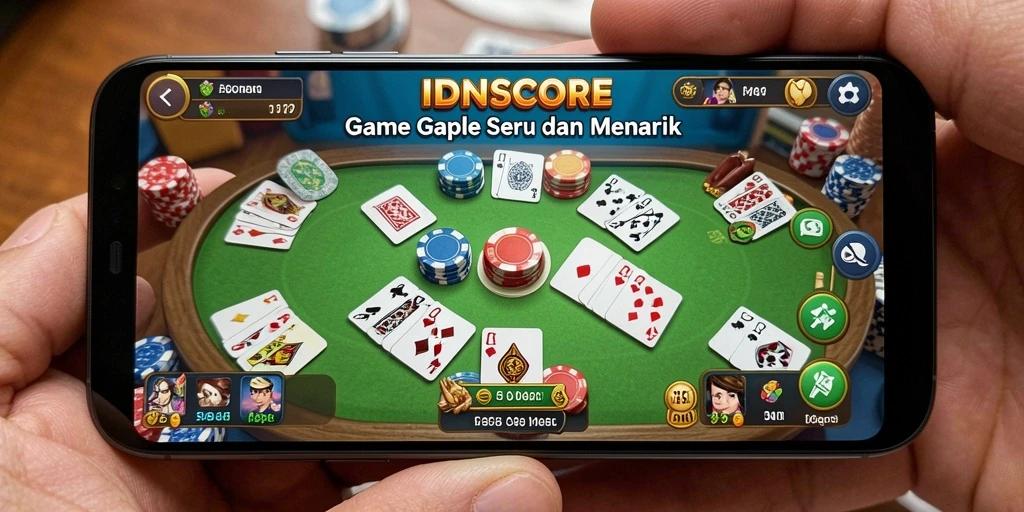 Tampilan menarik saat bermain Gaple di IDNSCORE.
