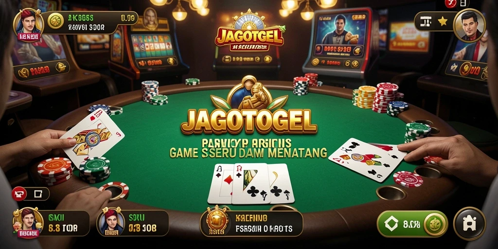 Screenshot JAGOTOGEL menampilkan gameplay Poker yang intens dan menyenangkan.