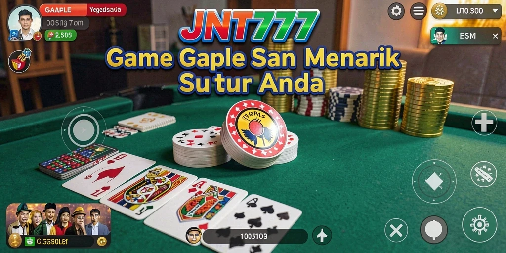 Tampilan gameplay seru JNT777 saat bermain Gaple.