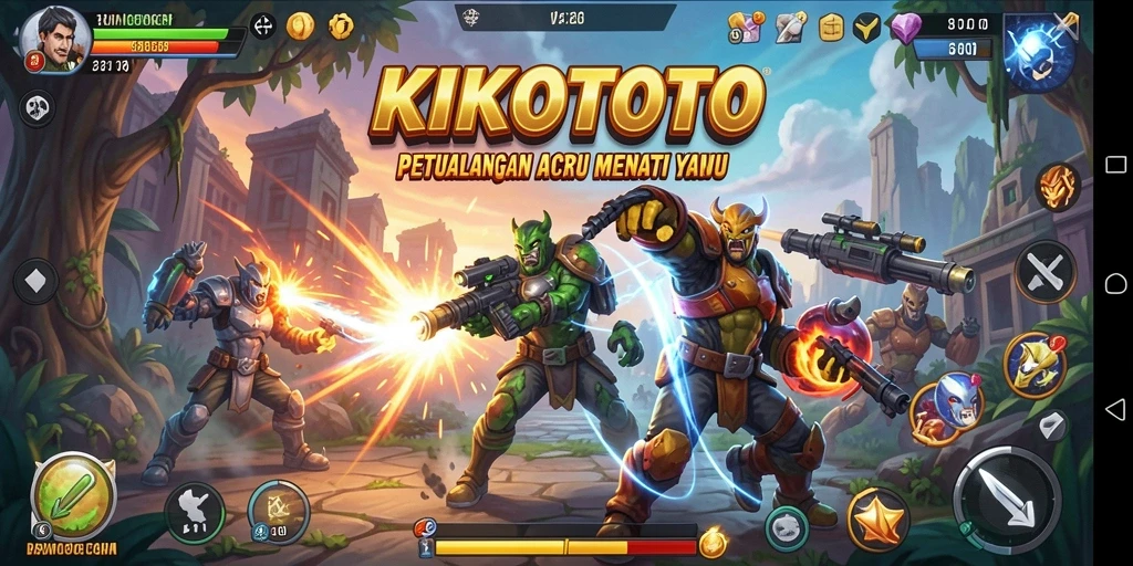 Tangkapan layar KIKOTOTO menampilkan pertempuran seru di game aksi.