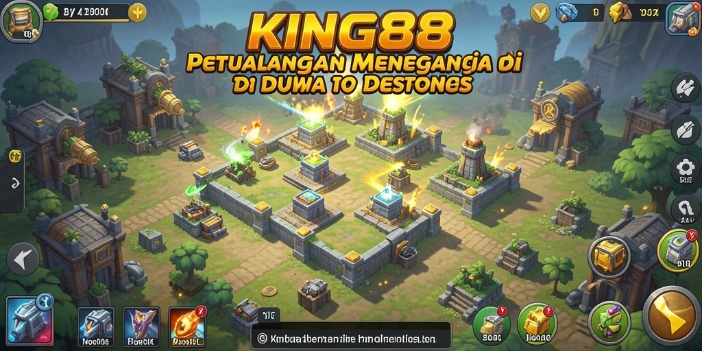 Screenshot KING88 menampilkan aksi menegangkan di dunia Tower Defense.