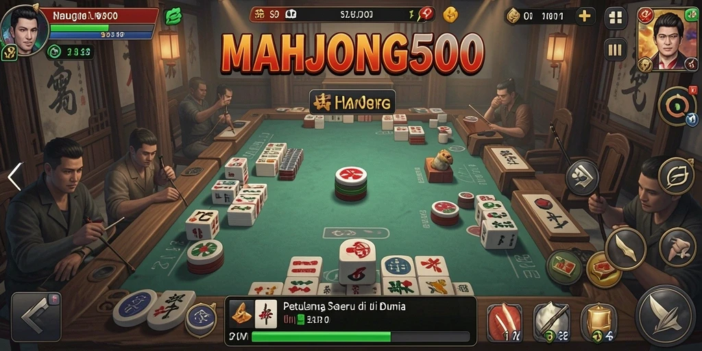 Gameplay seru dalam MAHJONG500 menunjukkan aksi pertempuran MMORPG yang mendebarkan.