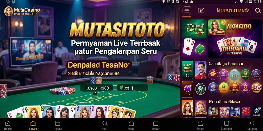 Screenshot utama MUTASITOTO menampilkan gameplay Live Casino yang memukau.