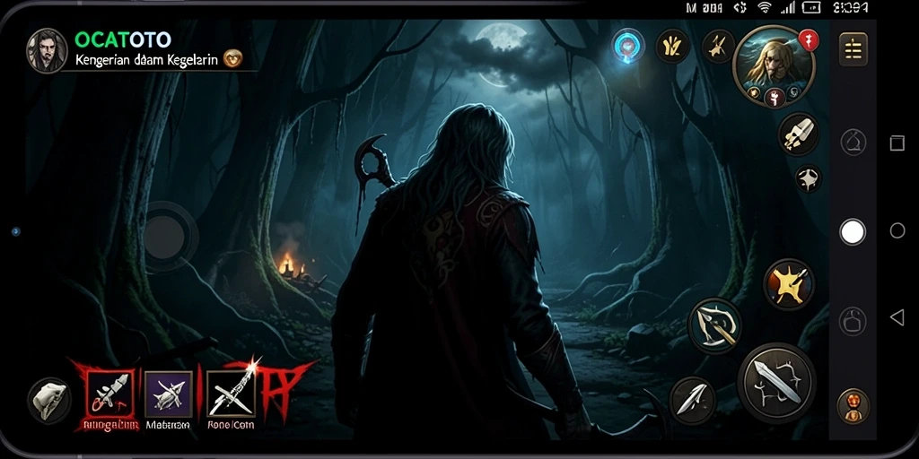 Gameplay menegangkan OCATOTO dengan suasana horor yang mencekam.