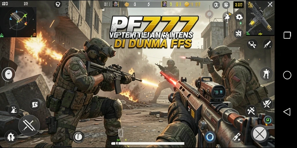 Screenshot menunjukkan aksi seru dalam pertempuran FPS.