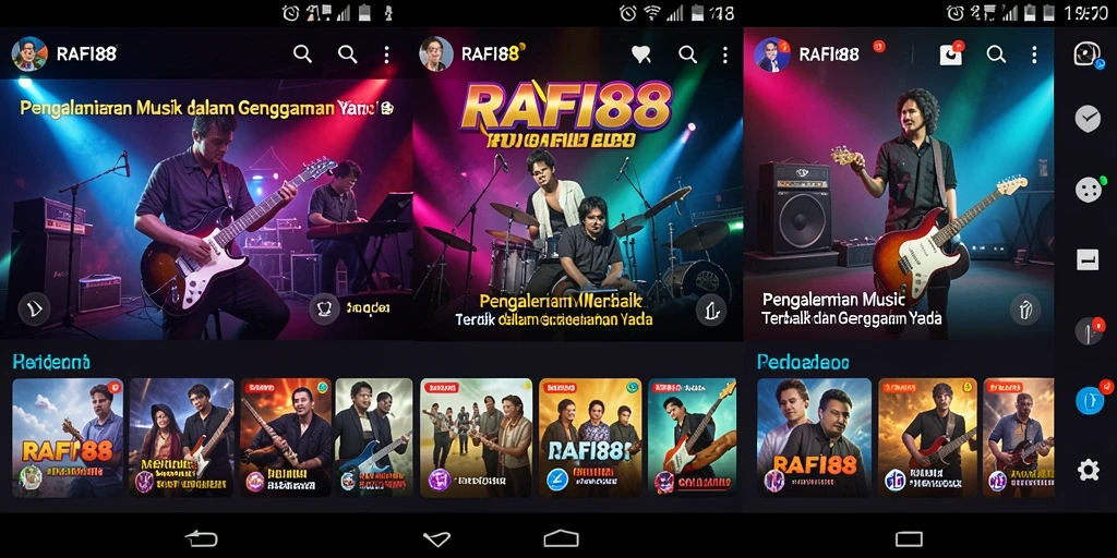 Tampilan screenshot RAFI88 menampilkan antarmuka kemudahan akses lagu.
