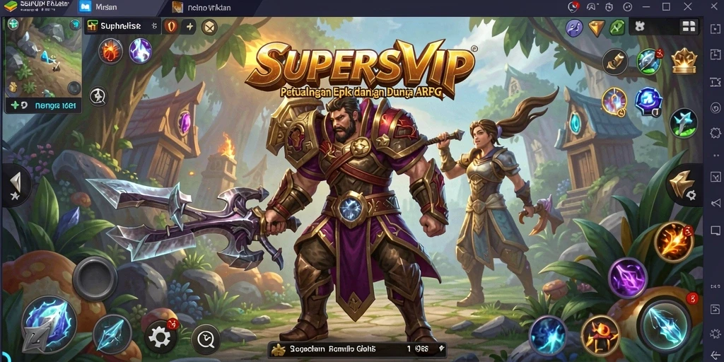 Tampilan gameplay menarik di SUPERSVIP dengan aksi ARPG yang seru.