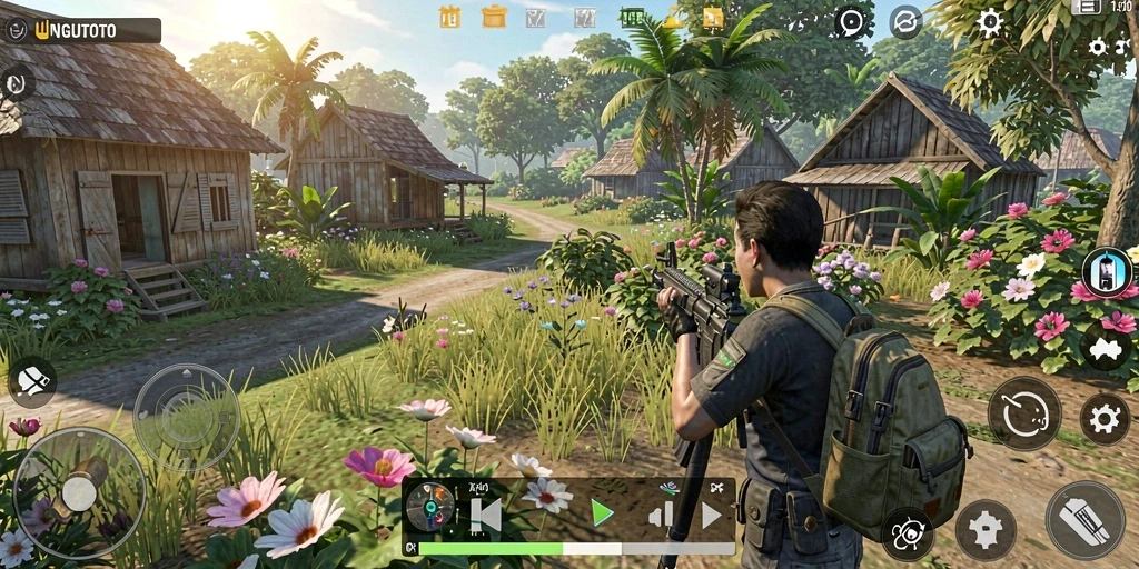 Tampilan gameplay menarik dari UNGUTOTO dalam simulasi kehidupan.